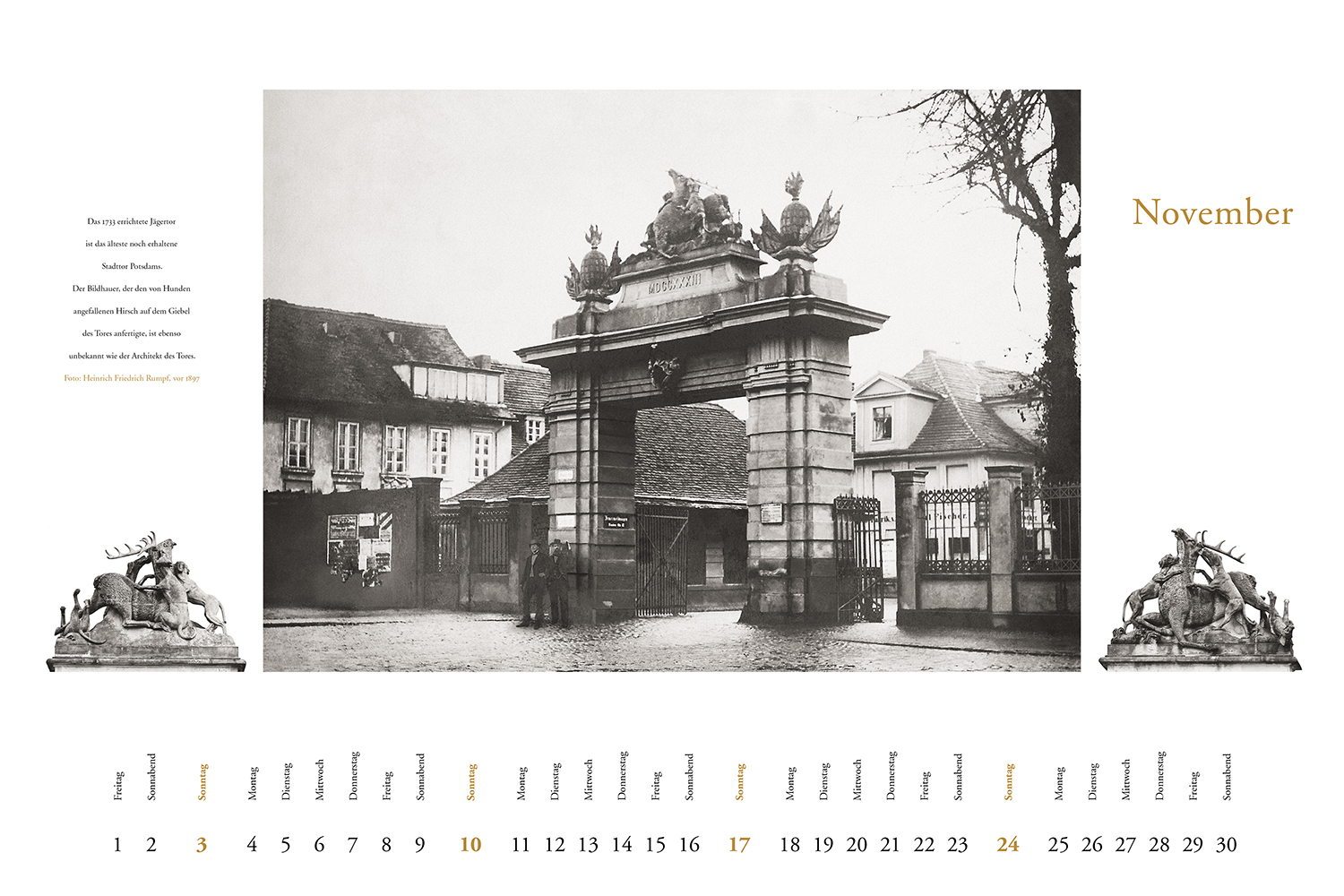 historischer PotsdamKalender 2025 Potsdamer Tierwelt
